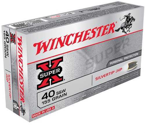 40 S&W 50 Rounds Ammunition Winchester 155 Grain Hollow Point