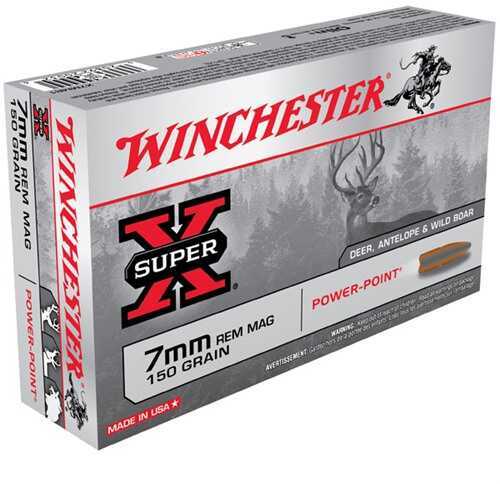 <span style="font-weight:bolder; ">7mm</span> <span style="font-weight:bolder; ">Remington</span> <span style="font-weight:bolder; ">Magnum</span> 20 Rounds Ammunition Winchester 150 Grain Soft Point