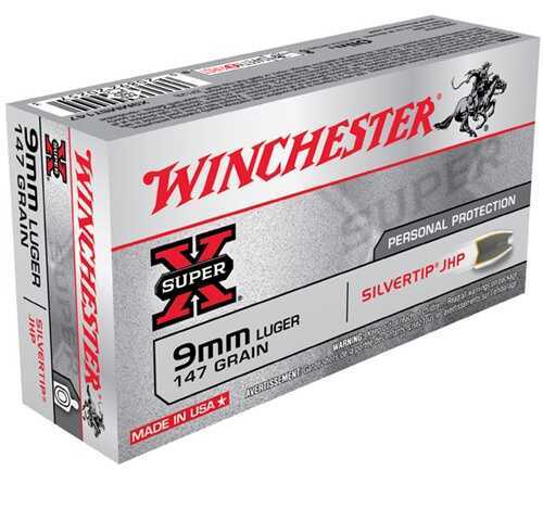 Click to see larger image. 9mm Luger 50 Rounds Ammunition Winchester 147 Grain Hollow Point