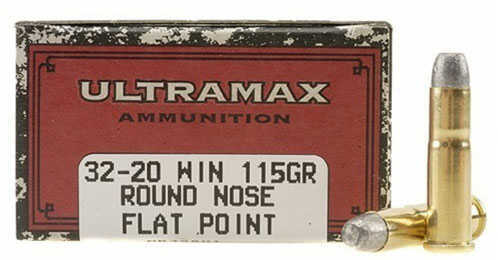 Click to see larger image. 32-20 Winchester 50 Rounds Ammunition Ultramax 115 Grain Lead