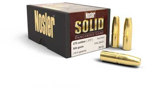 Nosler 375 Caliber 300 Grain FP Solid Bullets (Per 25) 28451
