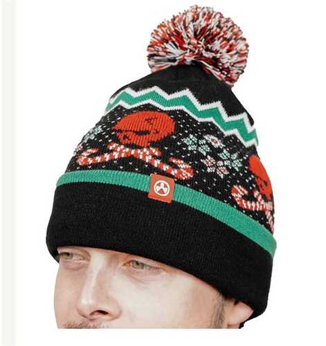 Magpul Industries Ugly Christmas Beanie Krampus One Size Fits Most Black With Custom Knit Graphics 95% Acrylic 5% Lycra
