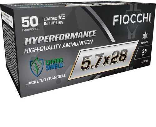 5.7x28mm 35 Grain Frangible Fiocchi Ammo 50 Rounds