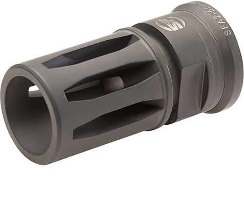 Surefire SFA2-556 22 Caliber Flash Hider 1/2-28 Threads Black Stainless Steel Model: SFA2-556-1-2-28