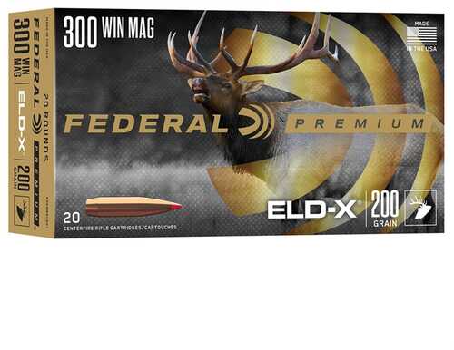 Federal P300WELDX1 Premium ELD-X 300 Win Mag 200 Gr Extremely Low Drag-Expanding (ELD-X) 20 Per Box/ 10 Cs