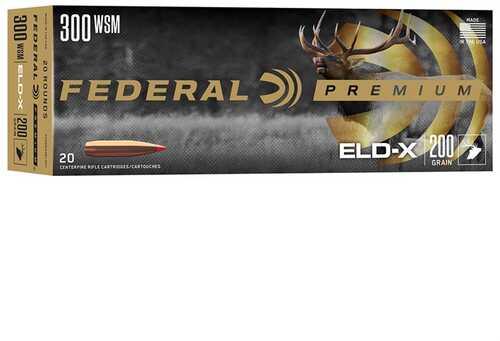 Federal Federal Premium Extremely Low Drag eXpanding 300 Winchester Short Magnum 200 Grain Polymer Tip 20 Round Box P300