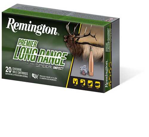 Remington Ammo Premier Long Range 300 Winchester Magnum Rifle 190 Grain Speer Impact <span style="font-weight:bolder; ">Polymer</span> Tip Boat Tail 20 Rounds