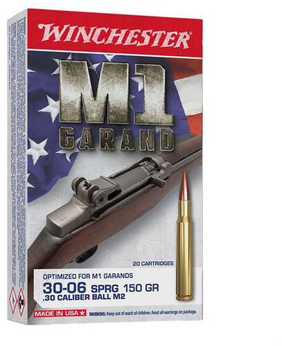 <span style="font-weight:bolder; ">Federal</span> M1 Garand 30-06 FMJ-FB Ammo - 20 Rounds for Reliable Shooting