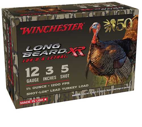 Winchester <span style="font-weight:bolder; ">Long</span> <span style="font-weight:bolder; ">Beard</span> <span style="font-weight:bolder; ">XR</span> 12 Gauge 3" 1-3/4 oz #5 Shot Shotgun Ammo 10 Rounds