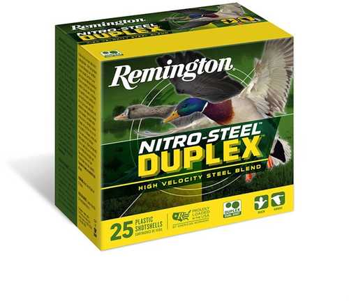 Remington Nitro-Steel Duplex 12 Gauge 3" #2 and #6 25 Rounds Shotgun Ammo