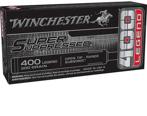 Winchester Ammo Sup400 Super Suppressed 400Legend 300Gr Open Tip 20 Per Box/10 Case