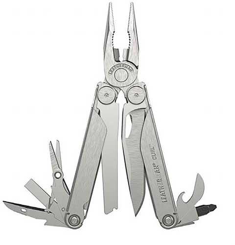 Leatherman Curl Full-Size Multi-Tool, Stainless Steel, Black Nylon Sheath