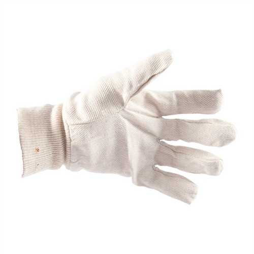 Brownells Polishing Gloves Industrial Cotton Off-White Size Large, 6 Pairs