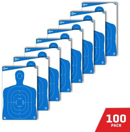 Allen EZ-Aim Silhouette Paper Shooting Targets 23"W x 35"H Blue 100/ct