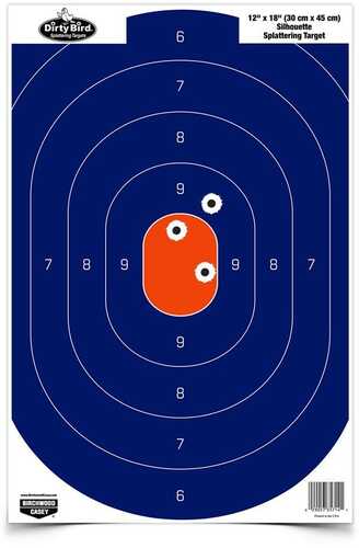 Birchwood Casey Dirty Bird Silhouette Target - 12"x18" Blue/Orange 50 Pack