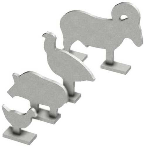 Birchwood Casey Silhouette Knock Over Targets - 4/ct (Chicken Turkey Pig And Ram)