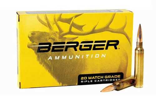 Berger Elite Hunter Rifle Ammunition 6mm Creedmoor 108 Grain Hollow Point Boat Tail 2931 Fps 20 Rounds