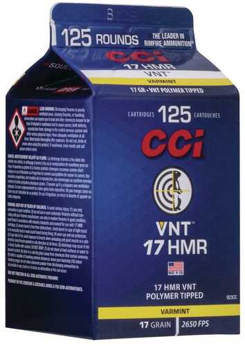 17 HMR 17Gr VNT Tipped 125/Box