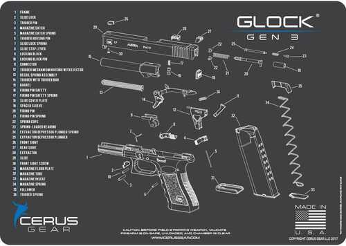 Cerus Gear 12x17 Glock Gen3 Schematic ProMat - Gra-img-0