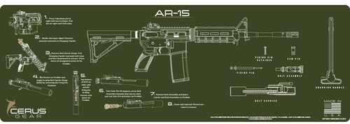 Cerus Gear AR-15 Instructional Promat - Olive Drab Green