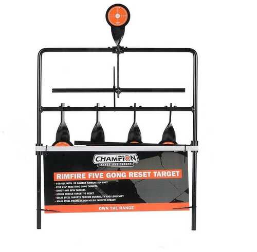 Champion Targets 40874 Rimfire Metal Five Gong Resetting