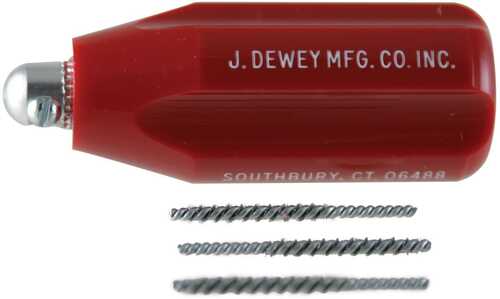 J. Dewey Shotgun Port Cleaning Tool Handle With Replacement Stainless Steel Brushes
