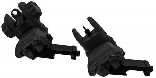 Tacfire AR-15 45 Degree/Low Profile Pop Up Sights - Black Polymer