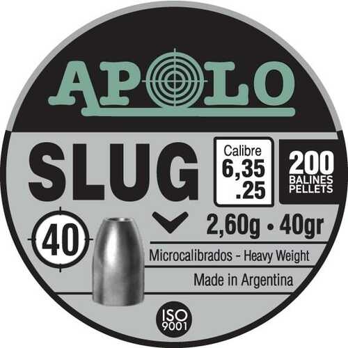 Hatsan Apolo Slug Air Rifle Pellets .25 Cal 40 Gr 200/ct