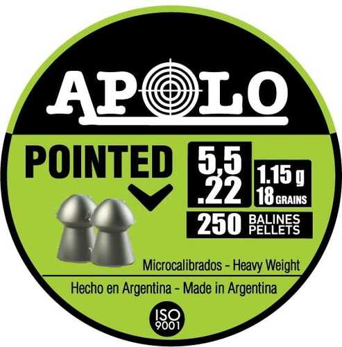 Hatsan Apolo Pointed Air Rifle Pellets 22 Cal 18 Gr 250/ct