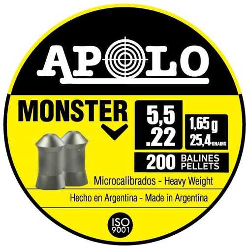 Hatsan Apolo Monster Air Rifle Pellets 22 Cal 25.4 Gr 200/ct