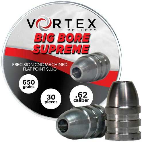 Vortex Big Bore Supreme Air Rifle Pellets .62 Cal 650 Gr 30/ct