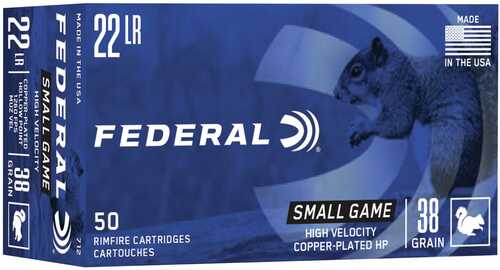 Federal 712 22LR 38Gr Copper-Plated Round Nose 50 Per Box/ 100 Case