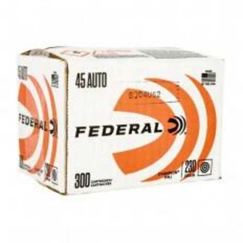 Federal Champion Handgun Ammunition .45 Auto 230Gr FMJ 890 Fps 300/ct (Bulk Box)