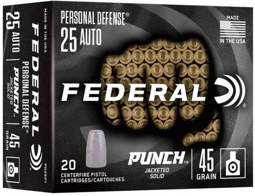 Punch Personal Defense 25 Auto Handgun Ammo