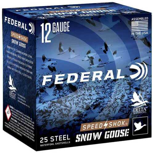 Federal Speed-Shok Snow Goose Shotshells 12 Gauge 3" 1-1/4 Oz 1450 Fps #2 Shot 25 Rounds