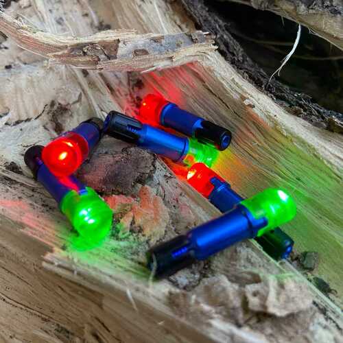 Nockturnal Launchpad Crossbow Nock - Strobing Red/Green 3Pk