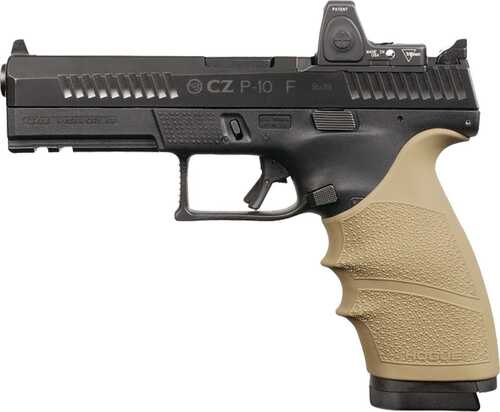 Hogue HandAll Beavertail Grip Sleeve CZ P-10 Full Size 9mm - FDE