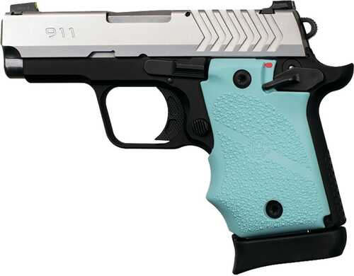 Hogue Ambi Safety Rubber Grip For Springfield Armory 911 9mm- Aqua