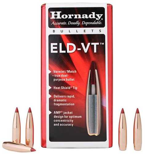 Hornady ELD-VT Rifle Bullets 22 Cal .224" 62 Gr 100/ct