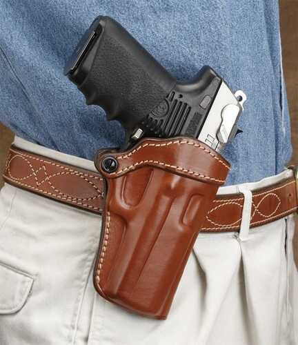 Hunter Leather Open Top Holster Colt Commander Right Hand Tan