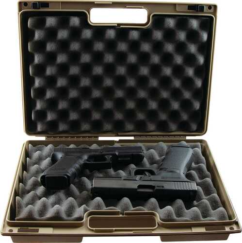 Click to see larger image. Berrys Double Pistol Case (Tan) L: 15" W: 10" H: 4"