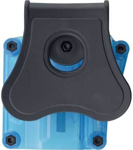 Bulldog Max Multi-Fit Polymer Holster w/ Paddle-Transparent Blue RH