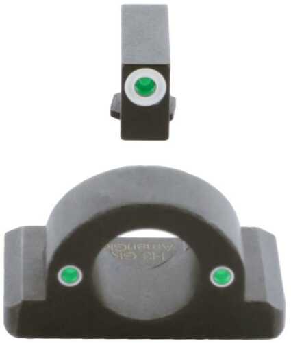 Ameriglo Tritium Ghost Ring Handgun Sight For Glock 42/43/43x/48 Green Rear Green With White Front GL-4125
