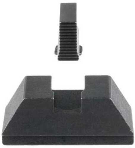 Ameriglo Optics Compatible Handgun Sight Set For Glock Flat Black .295? Rear 1L Tall Serrated Black .220? Front