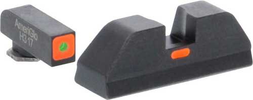 Green Tritium Outline Orange Square (Non trit) Rear For Glock Gen 5