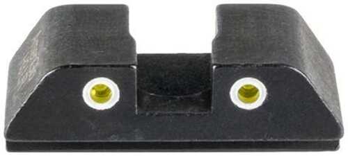 Ameriglo Tritium 2-Dot Rear Handgun Sight For Glock Yellow With White Front GL-8115R