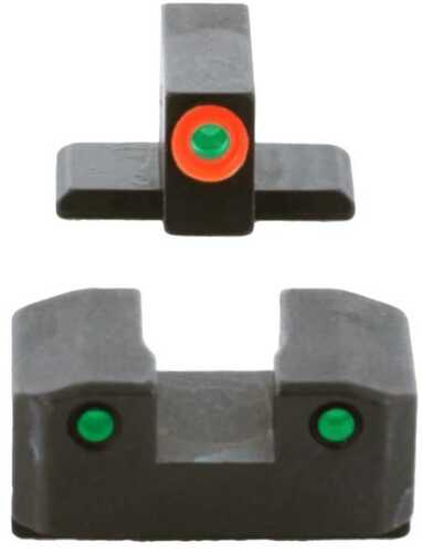 Ameriglo Trooper Tritium Handgun Sight Set For Springfield XD Green Rear Green With Orange Front XD-816