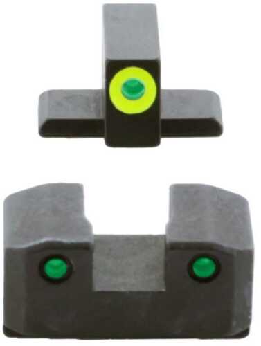 Ameriglo Trooper Tritium Handgun Sight Set For Springfield XD Green Rear Green With LumiGreen Front XD-819