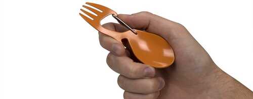 Kershaw Ration Orange Eating Utensil / Multi-Tool - 4-3/5" Overall Length