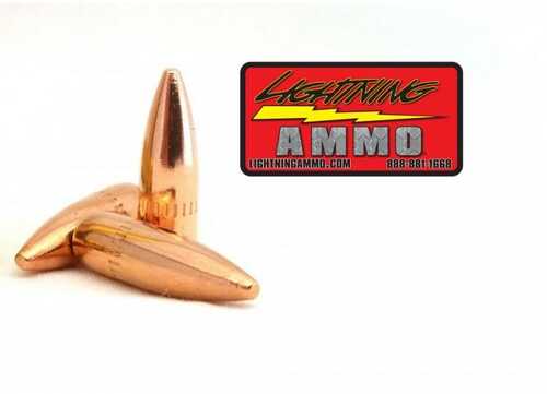 Lightning Ammo Rifle Bullets .22 Cal .224" 55 Gr FMJ-BT w/c 500/ct Box